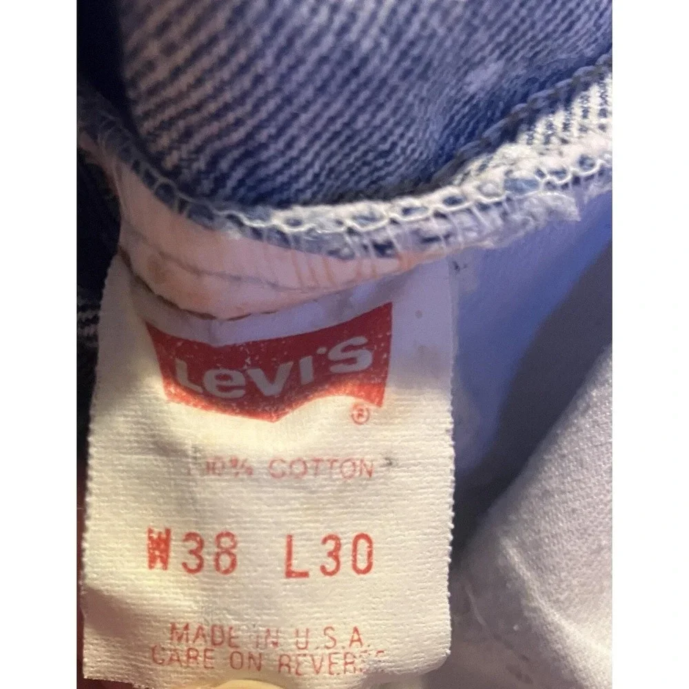 Vtg Mens Levis 550 Acid Wash Blue Jeans Denim W38 L30 TRUE 36 X 27.5